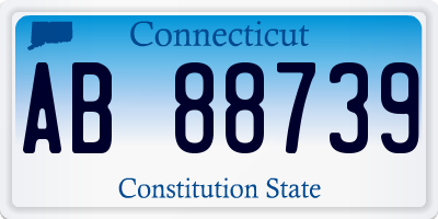 CT license plate AB88739