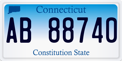 CT license plate AB88740