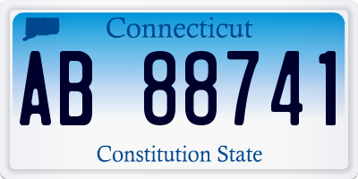 CT license plate AB88741