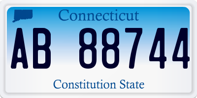 CT license plate AB88744