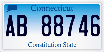 CT license plate AB88746