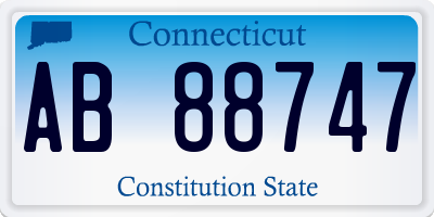 CT license plate AB88747