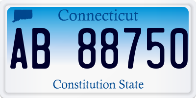 CT license plate AB88750