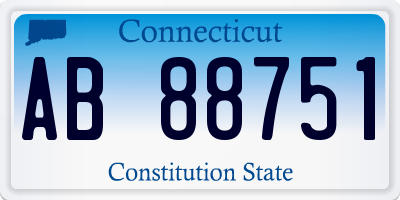 CT license plate AB88751