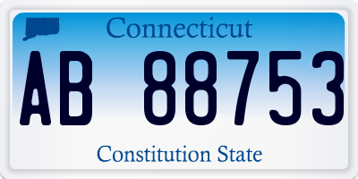 CT license plate AB88753