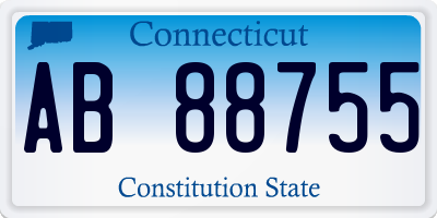 CT license plate AB88755