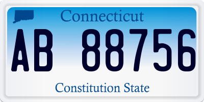 CT license plate AB88756