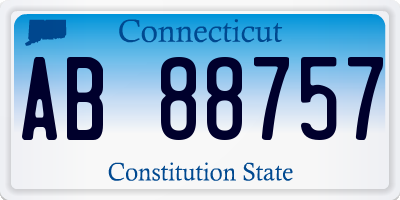 CT license plate AB88757