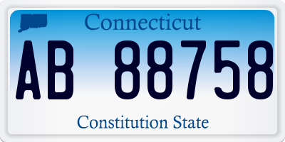 CT license plate AB88758