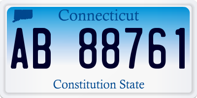 CT license plate AB88761