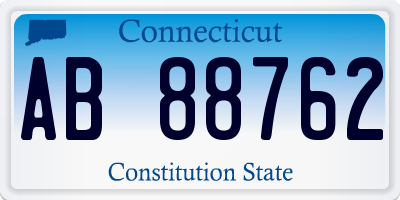 CT license plate AB88762