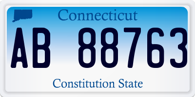 CT license plate AB88763