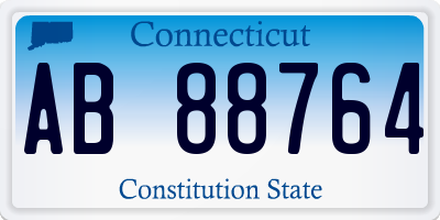 CT license plate AB88764