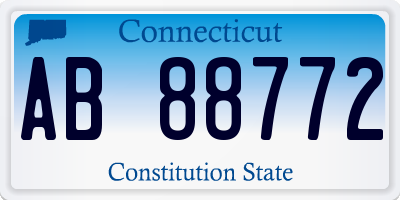 CT license plate AB88772