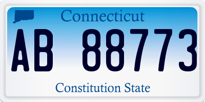 CT license plate AB88773