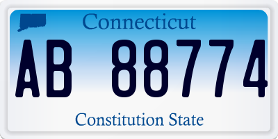 CT license plate AB88774