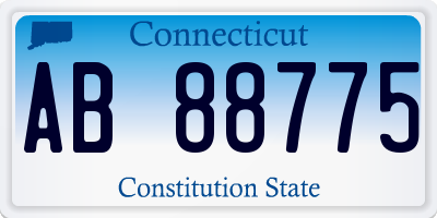 CT license plate AB88775