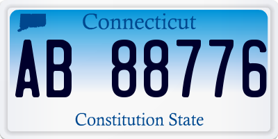 CT license plate AB88776