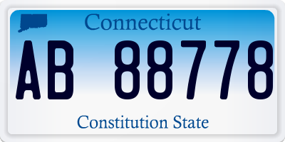 CT license plate AB88778