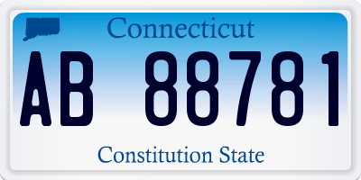 CT license plate AB88781