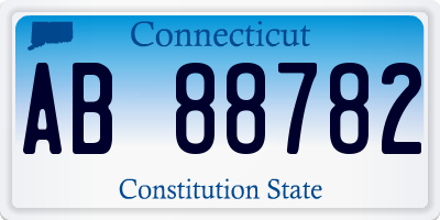 CT license plate AB88782