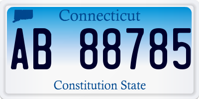 CT license plate AB88785