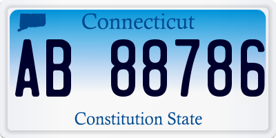 CT license plate AB88786