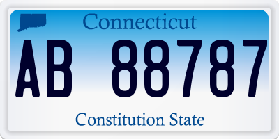 CT license plate AB88787