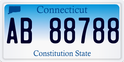 CT license plate AB88788