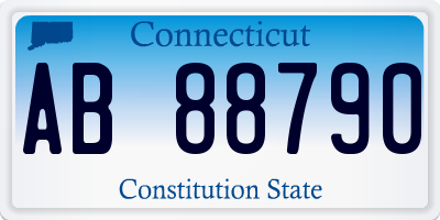 CT license plate AB88790