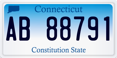 CT license plate AB88791