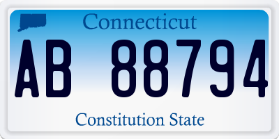 CT license plate AB88794