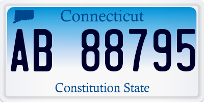 CT license plate AB88795