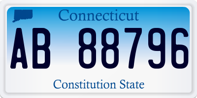 CT license plate AB88796