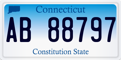 CT license plate AB88797