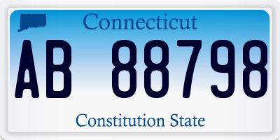 CT license plate AB88798