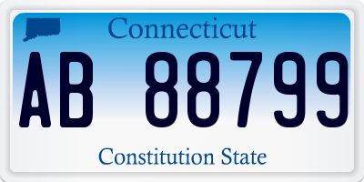 CT license plate AB88799