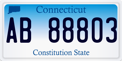 CT license plate AB88803