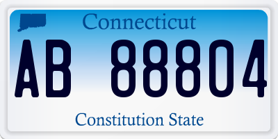 CT license plate AB88804