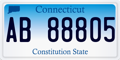 CT license plate AB88805