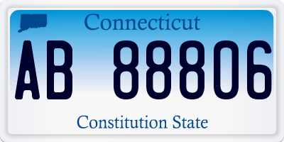 CT license plate AB88806