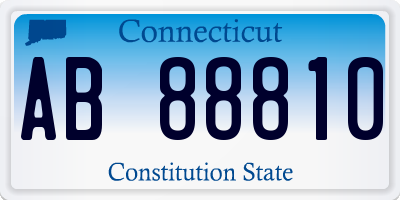 CT license plate AB88810