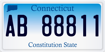 CT license plate AB88811