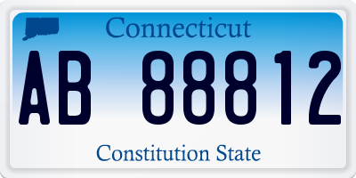 CT license plate AB88812