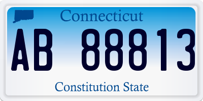 CT license plate AB88813