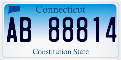 CT license plate AB88814