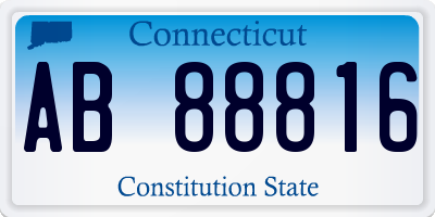 CT license plate AB88816