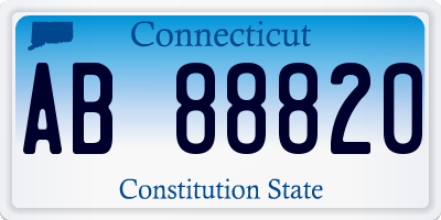 CT license plate AB88820