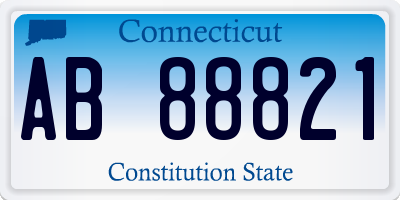 CT license plate AB88821