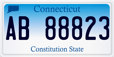 CT license plate AB88823